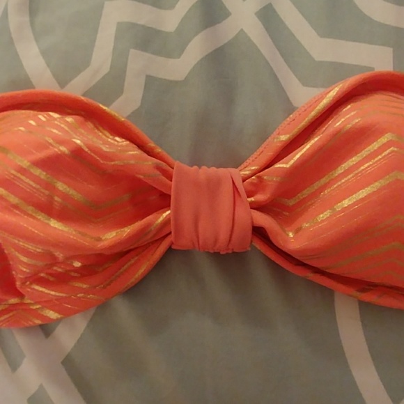 Xhilaration bikini set- peach coral and gold - Picture 4 of 6